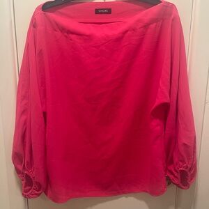 chic Me Women's Hot Pink off the shoulder Blouse